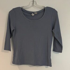 Joie Steel Blue 3/4 Sleeve Top